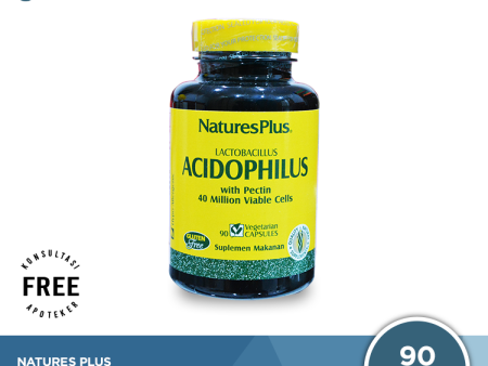 Natures Plus Acidophilus With Pectin 90 Kapsul - Suplemen Pencernaan Online now