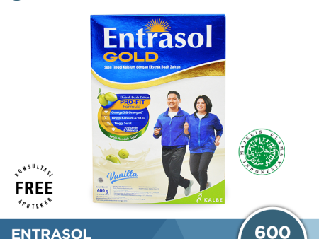 Entrasol Gold Vanilla 600 Gram - Susu Tinggi Kalsium Dewasa dan Lansia Discount