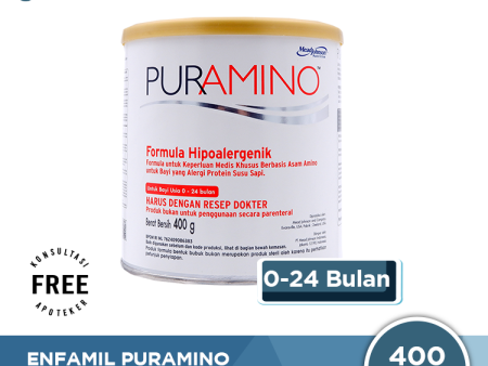 Enfamil Puramino Susu Formula Bayi Hipoalergenik 400 Gr - Susu Formula Bayi Alergi Protein Susu Sapi Berat Supply