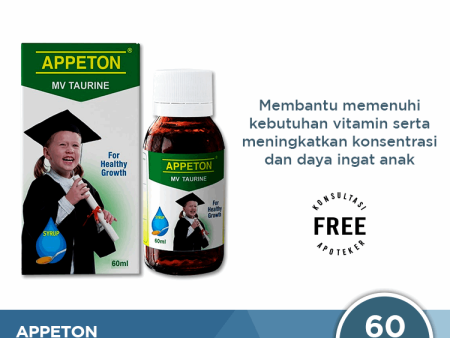 Appeton Taurine Syrup 60 mL - Multivitamin Daya Ingat Anak Hot on Sale