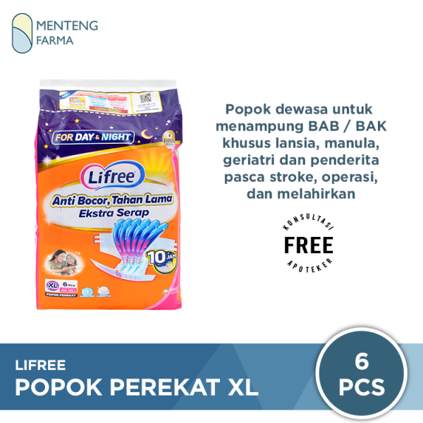 Lifree Popok Perekat XL6 - Popok Perekat Dewasa Anti Bocor Online