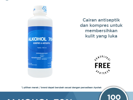 Alkohol 70% 100 mL - Pembersih Luka akibat Infeksi Jamur   Bakteri For Discount