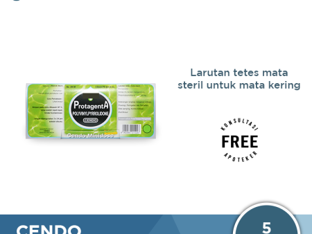 Cendo Protagenta Minidose 0.6 mL Isi 5 Botol - Obat Tetes Lensa Kontak Discount