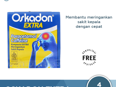 Oskadon Extra 4 Tablet - Obat Pereda Sakit Kepala Sakit Gigi dan Nyeri Otot For Discount