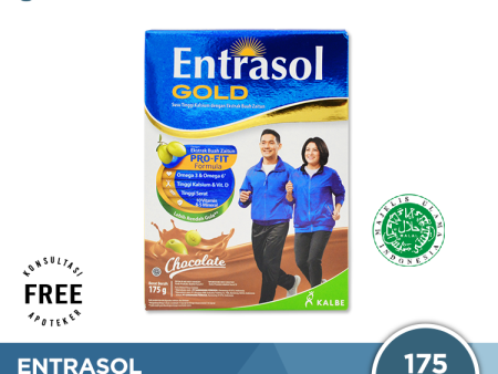 Entrasol Gold Chocolate 175 Gram - Susu Tinggi Kalsium Dewasa dan Lansia Online Sale