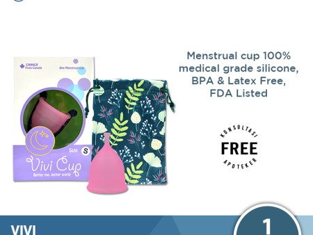 Vivi Menstrual Cup Size S - Pengganti Tampon dan Pembalut Wanita Online Hot Sale