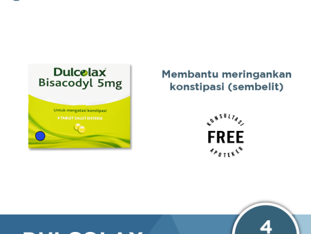 Dulcolax 5 Mg 4 Tablet - Obat Pencahar, Konstipasi, Sembelit For Cheap