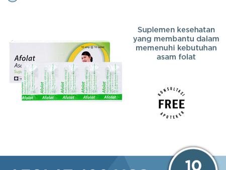 Afolat 400 mcg 10 Tablet - Memenuhi Kebutuhan Asam Folat Hot on Sale