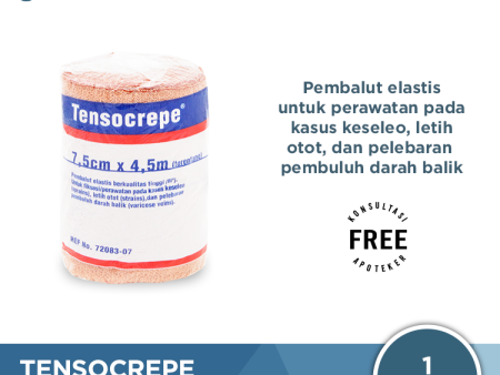 Tensocrepe Perban Elastis 7.5 CM x 4.5 M - Elastic Bandage Perban Kain Cedera Keseleo on Sale