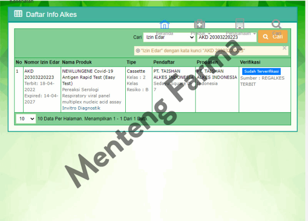 Alat Test Antigen Clungene 1 Box 25 Set | Clungene Alat Test Antigen Online now