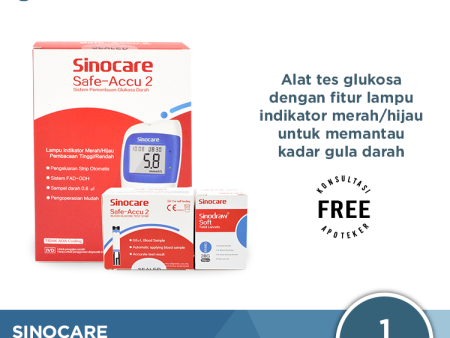 Sinocare Safe-Accu 2 Alat Cek Gula Darah Discount