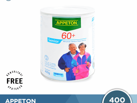 Appeton 60+ Vanilla 400 gr - Susu Penambah Nutrisi Lansia on Sale