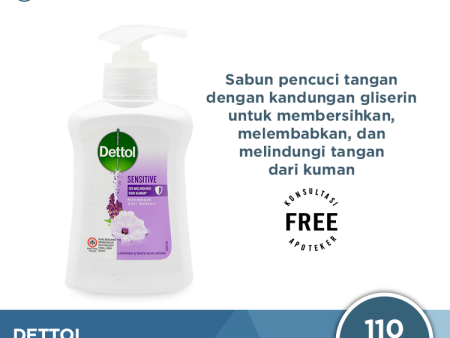 Dettol Handwash Sensitive 110 ML - Sabun Cuci Tangan Antibakteri Lembut di Tangan Fashion