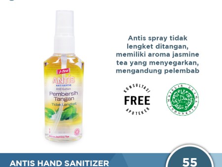 Antis Hand Sanitizer Spray Jasmine Tea 55 mL Fashion