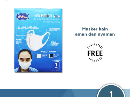 Masker Kain Gtman Non Medis Earloop Putih Online Hot Sale