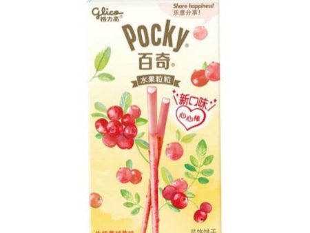 POCKY STIKS CON CREMA DI MIRTILLO ROSSO E LATTE 45G-GLICO Online Hot Sale