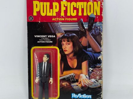 Vincent Vega ReAction Figures  Funko Pulp Fiction 3.3 4  Fully Posable NIB For Sale