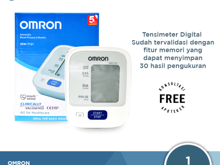 Tensimeter Digital Omron HEM-7121 - Alat Pengukur Tekanan Darah on Sale