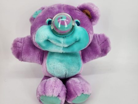 Nosy Bear Purple Blue Dizzy Spiral Nose Vintage Playskool Online Hot Sale