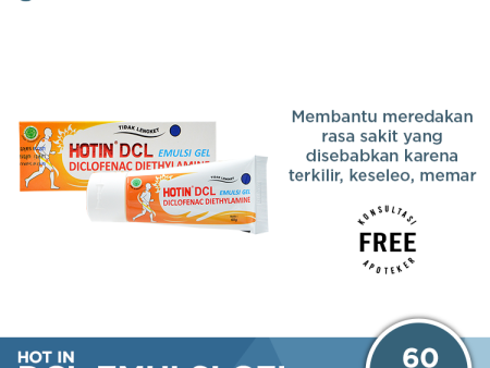 Hot In DCL Emulsi Gel 60 Gr - Gel Pereda Nyeri Sendi, Rematik, Memar Sale