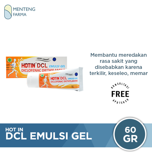 Hot In DCL Emulsi Gel 60 Gr - Gel Pereda Nyeri Sendi, Rematik, Memar Sale