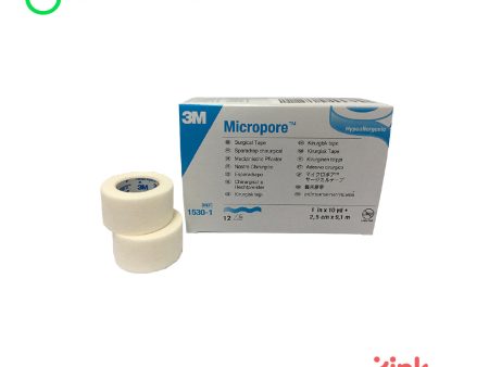 3M Micropore Hypoallergenic Tape 1530-1 1inch w o dispenser Online