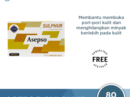 Asepso Sulphur 80 Gram - Sabun Batang Antiseptik Discount