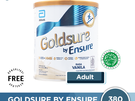 Goldsure By Ensure Vanila 380 Gram - Susu Penambah Nutrisi Dewasa Selama Masa Pemulihan on Sale