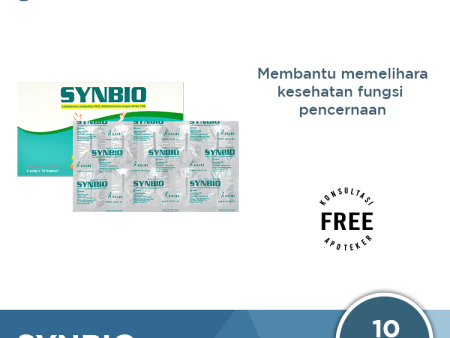 Synbio 10 Kapsul - Suplemen Kesehatan Pencernaan Online now