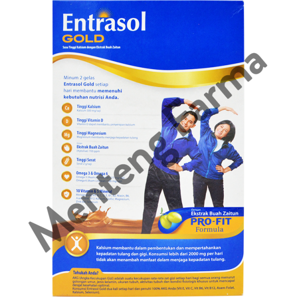 Entrasol Gold Chocolate 600 Gram - Susu Tinggi Kalsium Dewasa dan Lansia For Discount