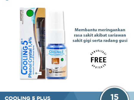 Cooling 5 Spray Cappucino - Obat Sariawan Sakit Tenggorokan Radang Gusi Cheap