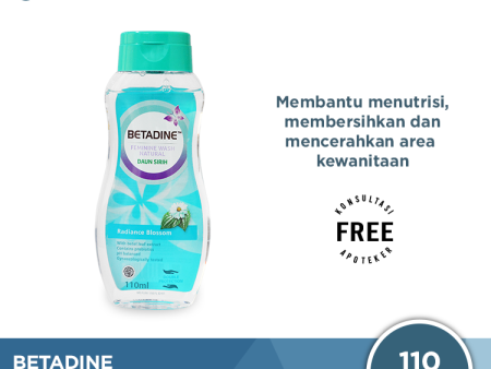 Betadine Feminine Wash Natural Daun Sirih Radiance Blossom 110 mL on Sale