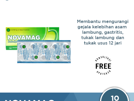 Novamag 10 Tablet - Obat Sakit Maag dan Asam Lambung Supply