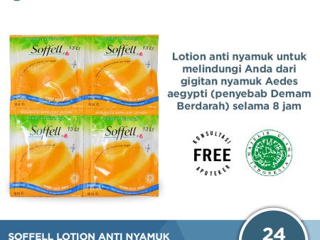 Soffell Lotion Wangi Kulit Jeruk Isi 24 Sachet - Lotion Anti Nyamuk For Sale