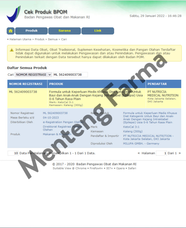 KetoCal 3:1 Plain 300 Gram - Susu Formula Ketogenik Bayi dan Anak 0-6 Tahun dengan Indikasi Epilepsi on Sale