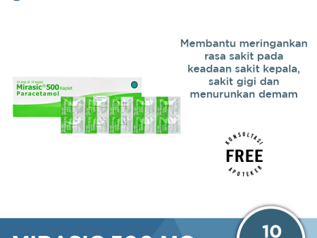 Mirasic 500 mg 10 Kaplet - Pereda Demam dan Nyeri Online