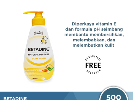 Betadine Natural Defense Body Wash Manuka Honey 500 mL Discount