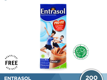 Entrasol RTD Chocolate 200 mL - Susu Siap Minum Tinggi Kalsium Dewasa For Discount