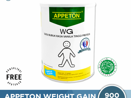 Appeton Weight Gain Adult Vanilla 900 gr - Susu Tinggi Protein Penambah Berat Badan Online now