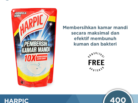 Harpic Lime Pouch 400 ML - Pembersih Kamar Mandi Efektif Membunuh Kuman on Sale