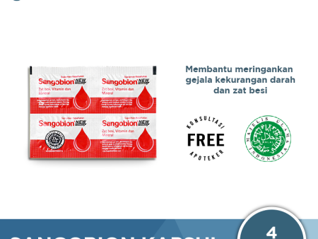 Sangobion Strip 4 Kapsul - Obat Penambah Darah dan Anemia Online now