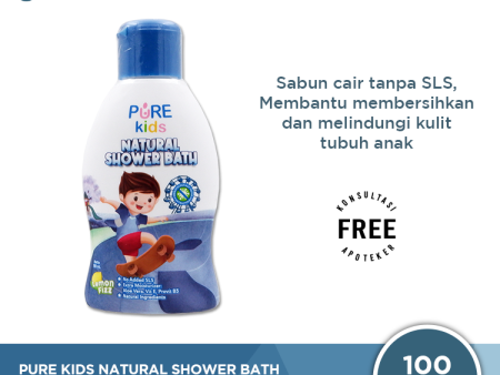 Pure Kids Natural Shower Bath Lemon Fizz 100 mL - Sabun Mandi Anak Supply