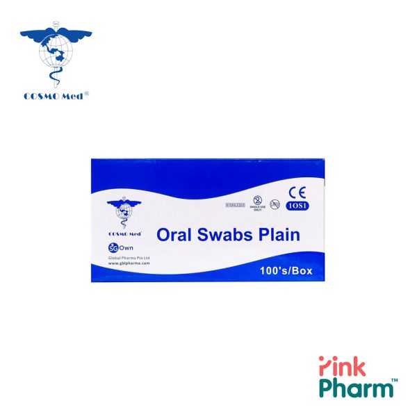 COSMOMED Oral Swabs Plain 100s Hot on Sale