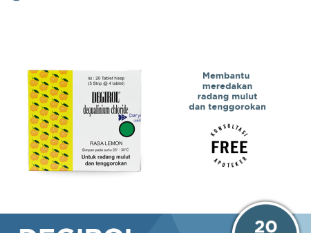 Degirol Dus Isi 5 Strip - Tablet Hisap Radang Tenggorokan dan Sariawan Fashion