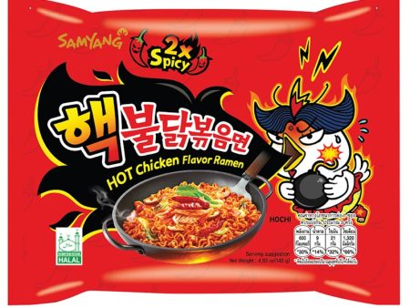 HOT CHICKEN RAMEN NOODLES COREANI INSTANTANEI DOPPIO PICCANTE  135 GR Online Sale