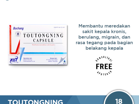 Toutongning Capsule - Obat Herbal Sakit Kepala Berat   Ringan, Migrain Sale