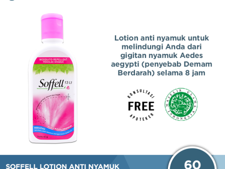 Soffell Lotion Wangi Bunga Geranium 60 Gr - Lotion Anti Nyamuk Online now