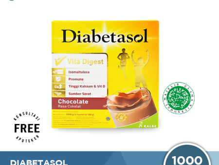 Diabetasol Cokelat 1000 Gram - Susu Penambah Nutrisi Khusus Diabetes For Discount