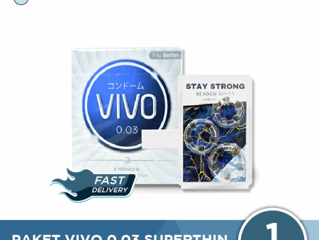 Paket Vivo 0.03 Superthin + Beaded Stamina Ring - Stay Strong For Sale