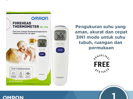 Omron Forehead Thermometer MC 720 - Termometer Bayi Dahi Digital Cheap